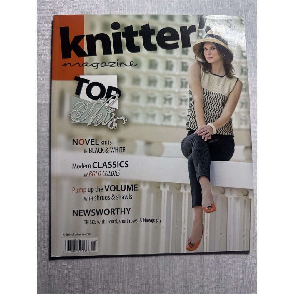 Knitter's Magazine 2013 K110 Tops Classics Bold I Cord Patterns Very Good